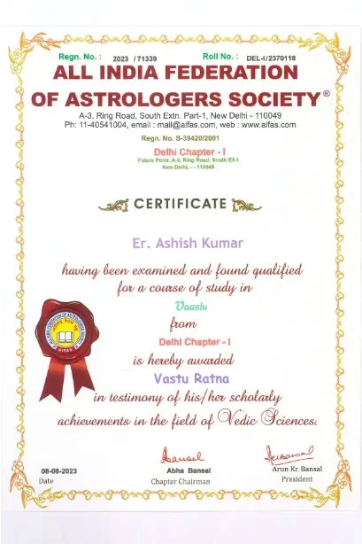 Vastu Ratna Certification